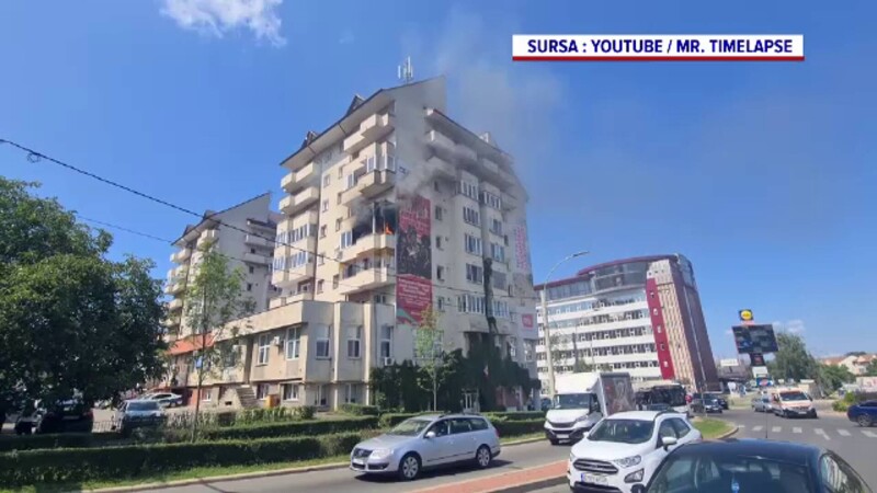 incendiu balcon Cluj Napoca
