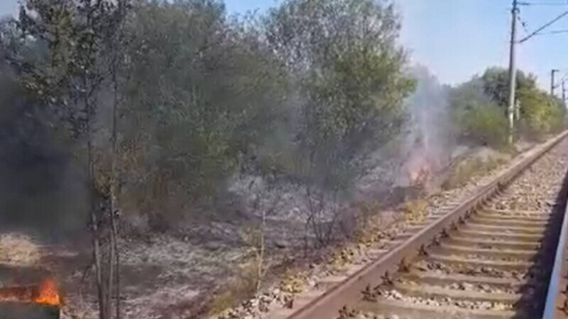 incendiu cale ferata Dolj