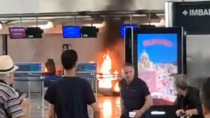Incendiu aeroport Milano
