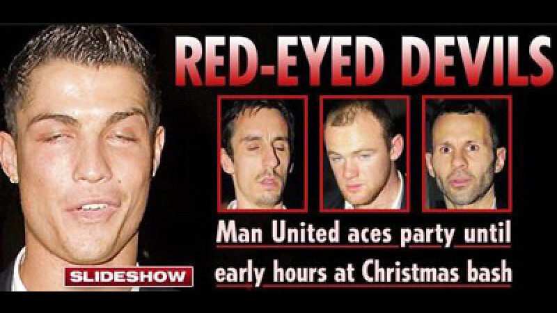Diavolii rosii, in frunte cu Cristiano Ronaldo, ametiti de alcool