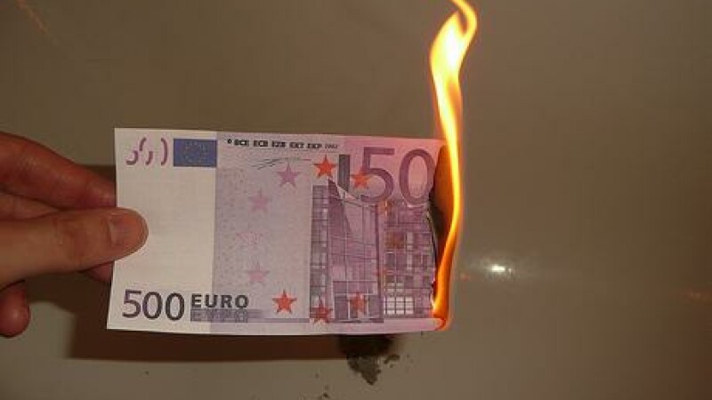burning euro