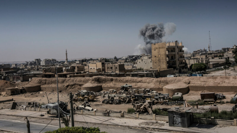 bombardament in Raqqa, capitala ISIS