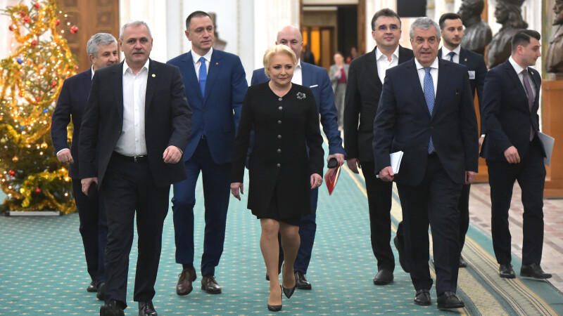 Liviu Dragnea, Viorica Dancila, Calin Popescu Tariceanu, PSD