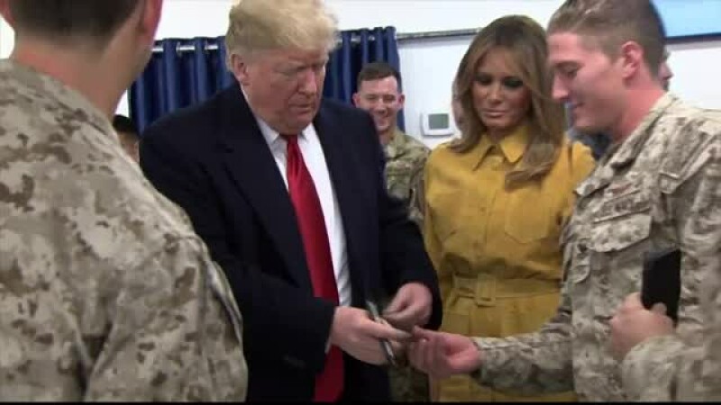 Donald şi Melania Trump, vizită surpriză în Irak