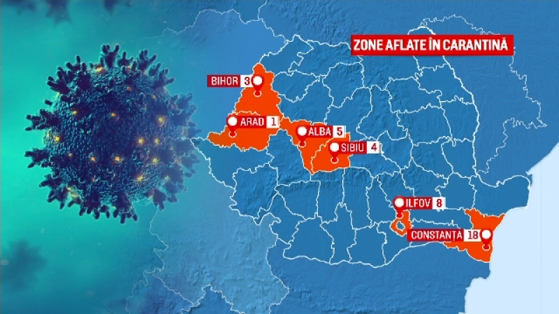 LISTA localităților care sunt în carantină. Restricțiile au fost ridicate în Cluj și Bistrița