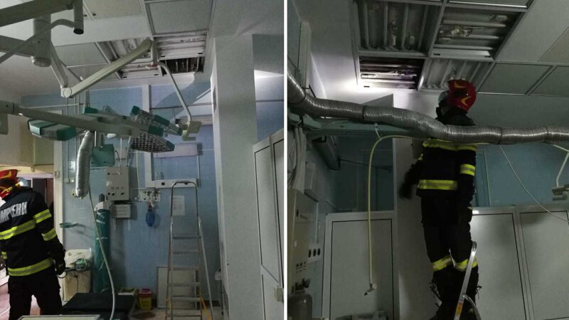 Incendiu la un panou de iluminat din blocul operator al Institutului de Urologie din Cluj-Napoca