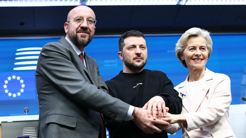 zelenski, michels, von der leyen