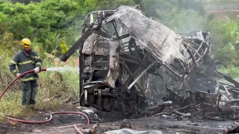 accident, Brazilia, autocar