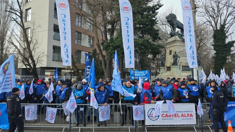 protest cotroceni, sindicalisti