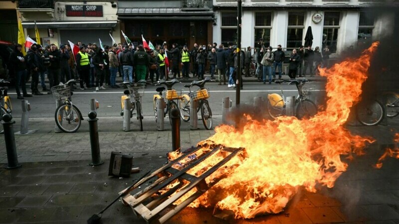 protest fermieri bruxelles