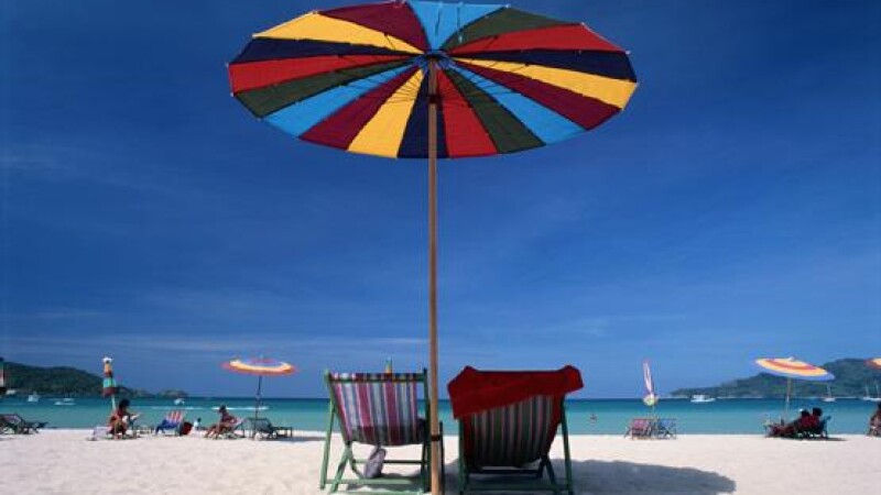 Umbrela pe plaja