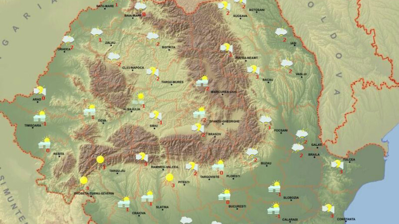 Meteo joi, 02 februarie 2011