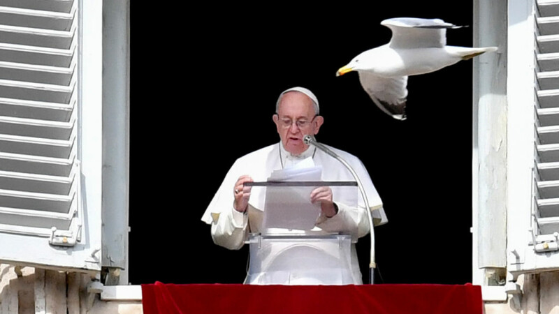 Papa Francisc, întrerupt de un pescăruş în timpul rugăciunii