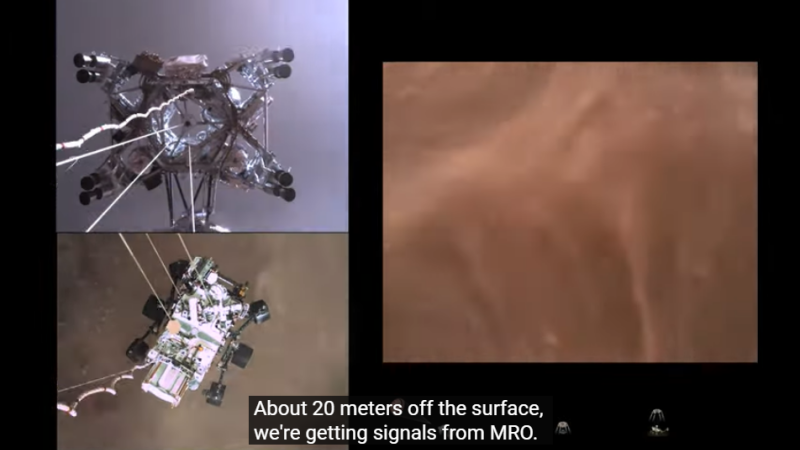 Imagini care scriu istorie: NASA prezintă filmul amartizării. Ce se aude pe Marte