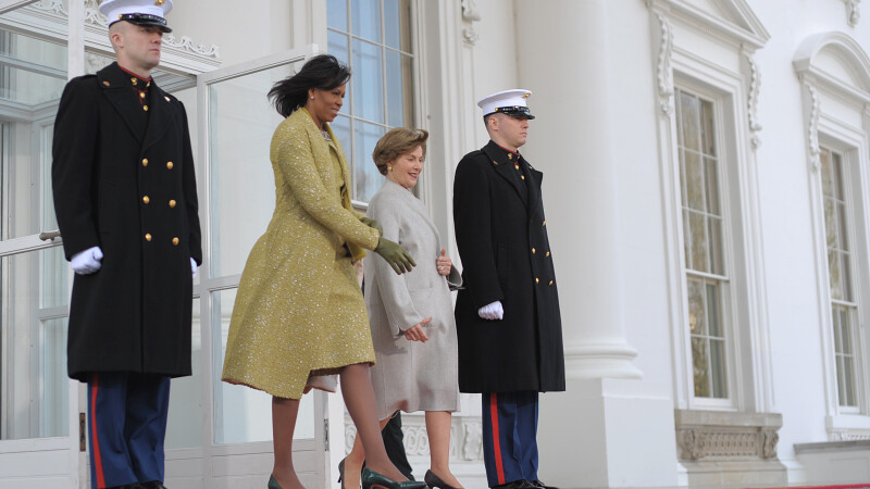 Michelle Obama si Laura Bush