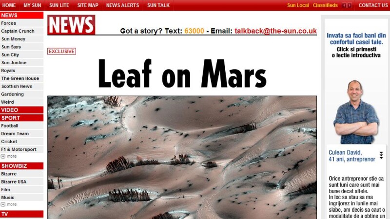 Copaci infrunziti pe Marte?!? Tu ce crezi?