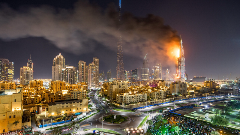 incendiu hotel Dubai