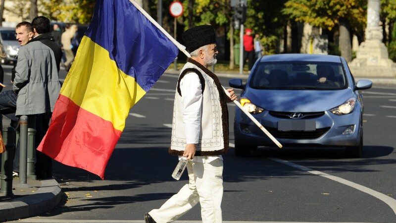 Romania, pensionar, drapel