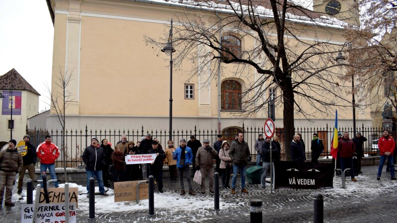 Protest la Sibiu