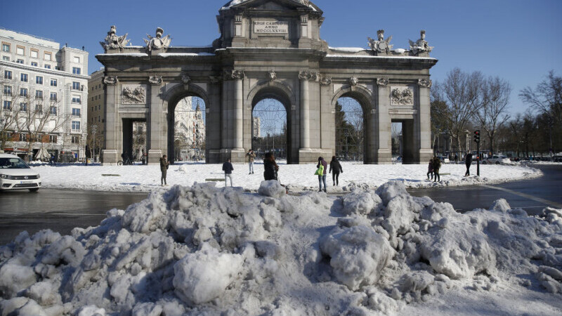 Cantităţi istorice de zăpadă în Spania