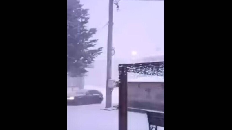 Furtună de zăpadă cu tunete și fulgere, surprinsă la Lupeni. Imagini neobișnuite