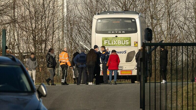 autocar oprit în Belgia