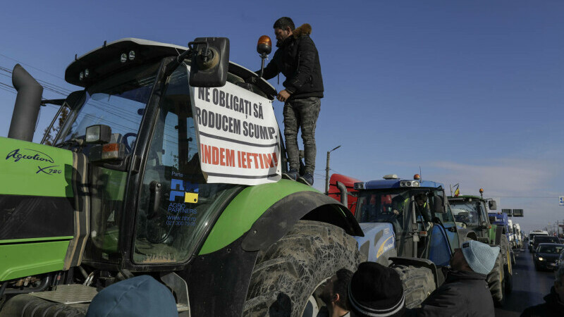 Protest transportatori și fermieri