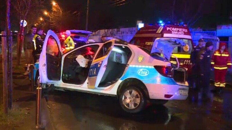 masina politie accident