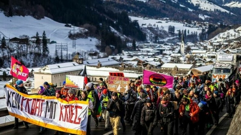protest davos