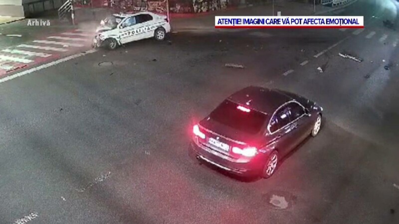 masina de politie, accident