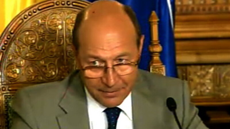Traian Basescu la palatul Cotroceni