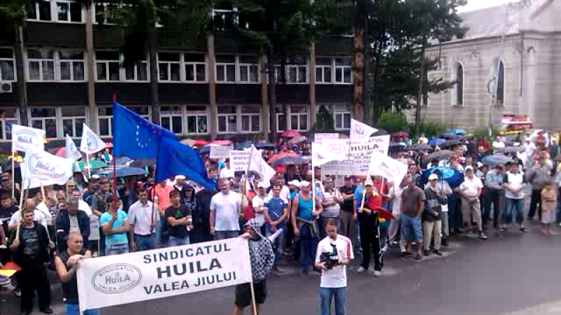 protest mineri Petrosani