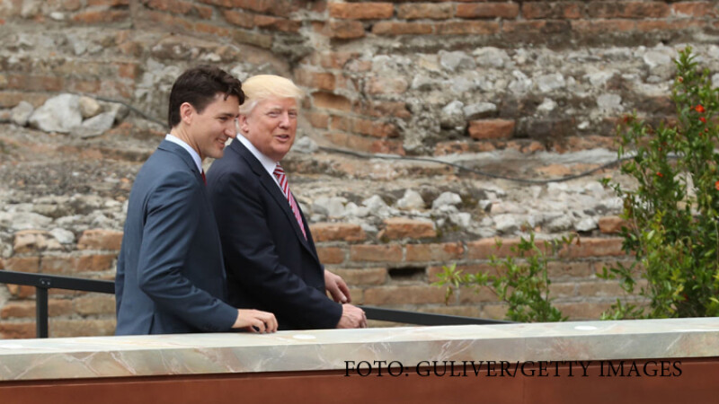 Donald Trump si Justin Trudeau la summit-ul G7 de la Taormina