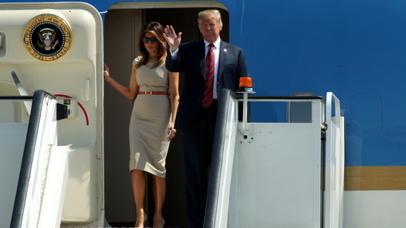 Donald si Melania Trump in UK