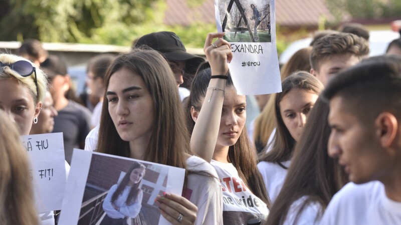 Protest elevi Caracal
