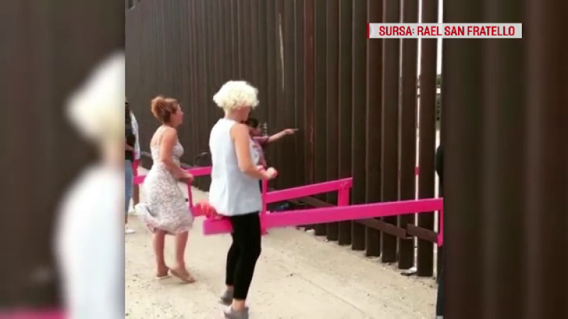 Zidul lui Trump, transformat în loc de joacă