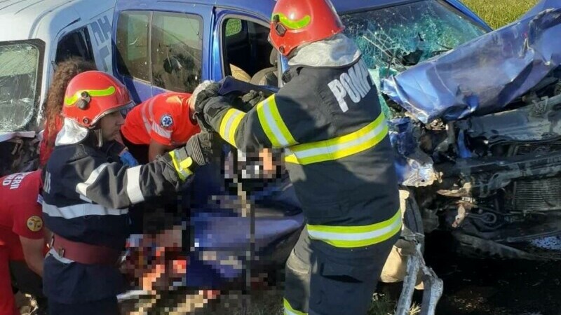 Doi bărbați morți între fiarele contorsionate, într-un groaznic accident în apropiere de Giurgiu. Cine a scăpat cu viață