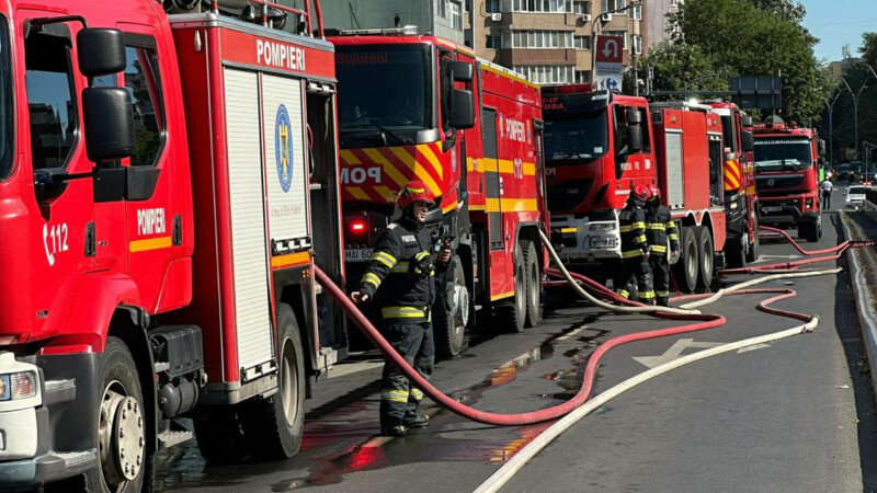 incendiu virtutii, pompieri, isu bucuresti