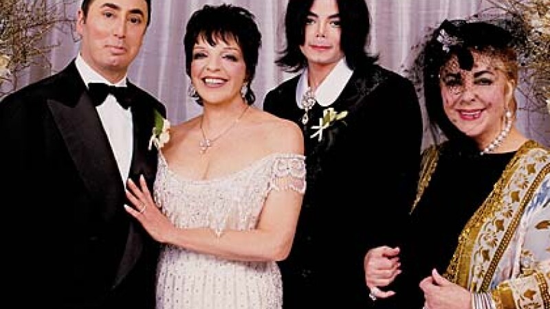 Michael si Elizabeth Taylor la nunta lui David Gest cu Liza Minnelli