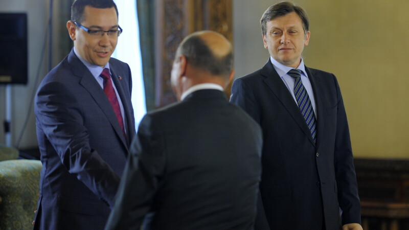 Victor Ponta, Crin Antonescu si Traian Basescu