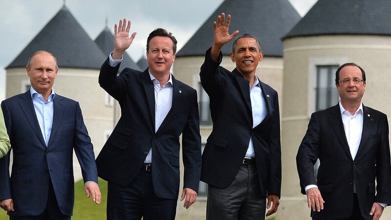 Vladimir Putin, David Cameron, Barack Obama, Francois Hollande