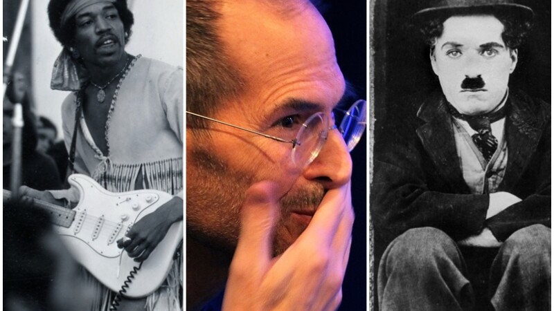 Jimi Hendrix, Steve Jobs si Charlie Chaplin