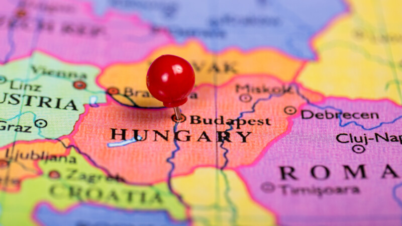 Ungaria harta - Shutterstock