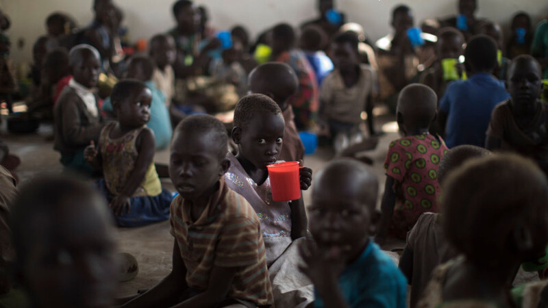 copii refugiati din Sudanul de Sud