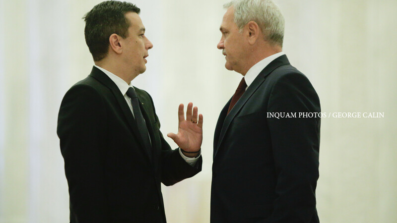 Prim-ministrul Sorin Grindeanu discută cu președintele Camerei Deputaților, Liviu Dragnea