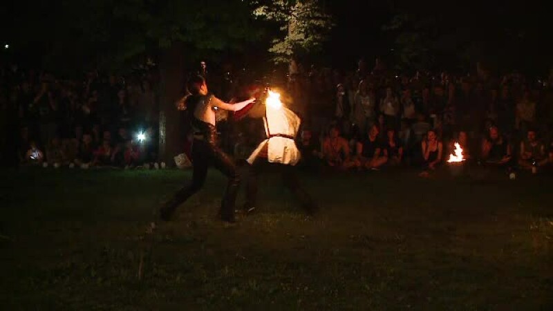 Festivalul Luminii, la Cluj. Lupte medievale cu arme în flăcări