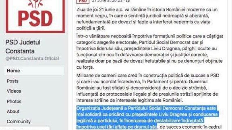 mesaj PSD Constanța