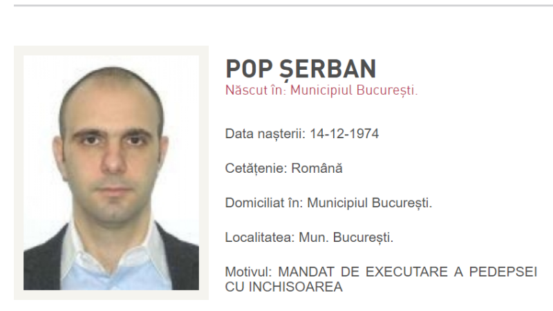 Serban Pop, urmarit de politie