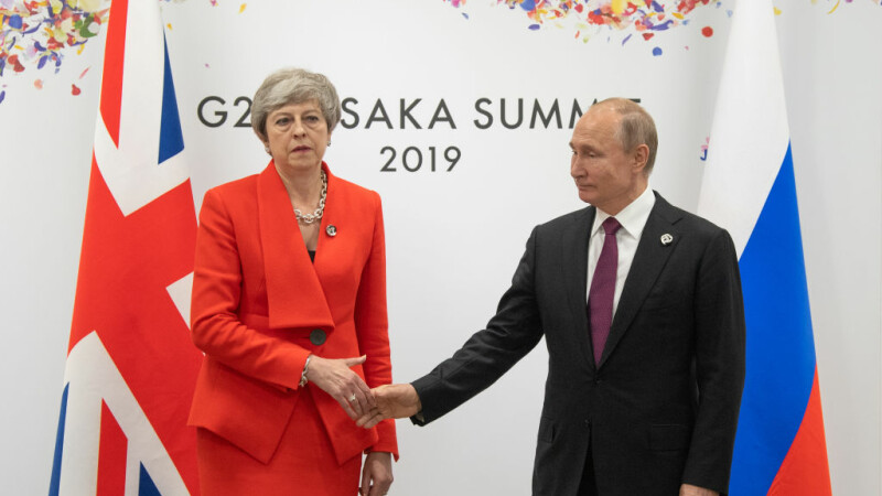 Theresa May si Vladimir Putin