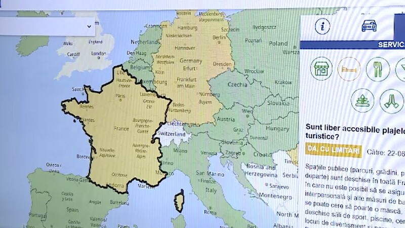 Hartă interactivă pentru turiștii care vor să plece în UE